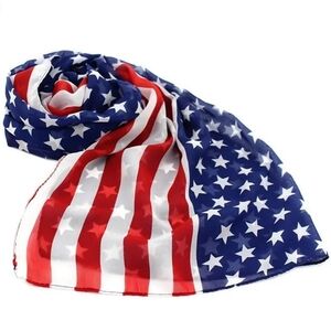 American Flag Scarf Patriotic 4th of July Independence Day Stars Stripes New